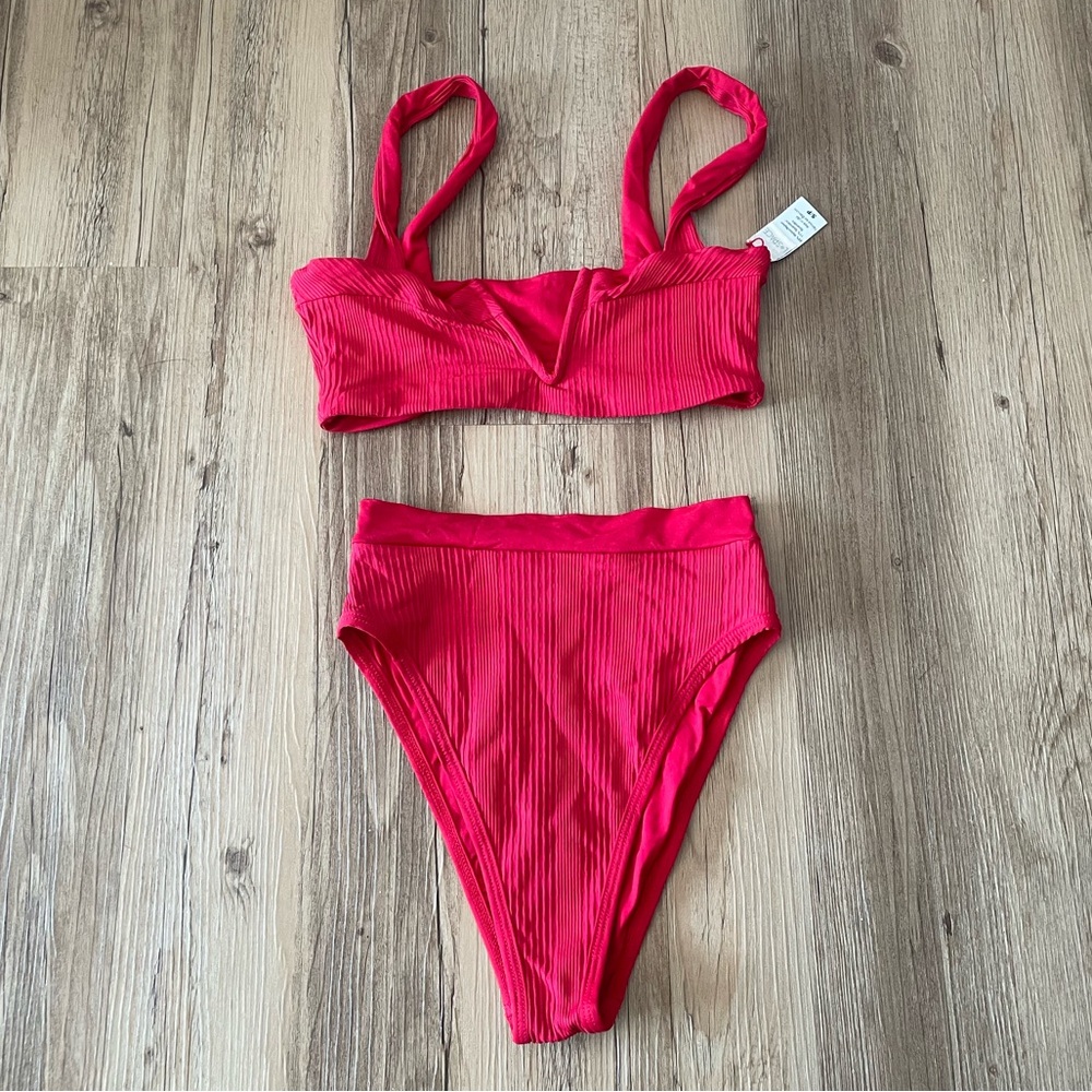 L Space Red Bikini Set Size Small